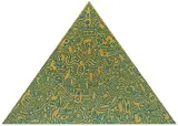 Pyramid by Keith Haring, 1989, Anodized aluminum plate in yellow and blue, sold Apr 2026