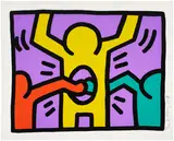 Keith Haring, Pop Shop I: one plate (L. p. 83), 1987, Screenprint in colors, on Coventry Rag paper, with full margins