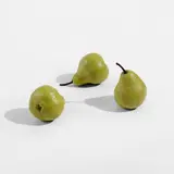 Ugo Rondinone, still.life. (three pears), 2011, Three painted cast bronze and lead multiples