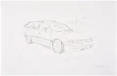 Cory Arcangel, Untitled (Taurus), 2011, Graphite pencil drawing produced with a Mutoh XP-300 Series printer, on wove paper, the full sheet