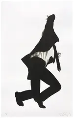 Robert Longo, Frank, from Men in the Cities, 1996, Lithograph, on wove paper, with full margins