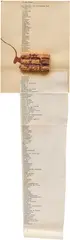 Joseph Beuys, Zwei Fräulein mit leuchtendem Brot (Two Young Women with Shining Bread), from dé-coll/age/5, happenings pieces musical scores (B. 2, S. 2), 1966, Lithograph, on two sheets of joined wove paper, with chocolate painted with oil