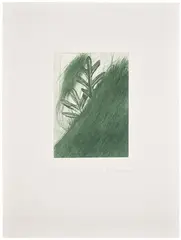 Arnulf Rainer, Eichenblatt (Oak Leaf), from For Joseph Beuys, 1986, Etching in colors, on Rag paper, with full margins