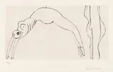 Louise Bourgeois, Arched Figure (MoMA 1071/B), 1992, Drypoint, on Arches paper, with full margins