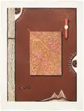 Jasper Johns, Face with Watch, 1996, Etching and aquatint in colors, on Arches Tout-en-Cas paper, with full margins