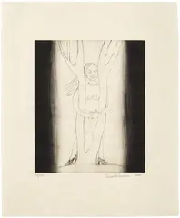 Louise Bourgeois, Embracing the Tree (MoMA 278/II), 2000, Drypoint, on laid Hiromi Mingei paper, with full margins