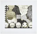 Jasper Johns, Shrinky Dink 4, 2011, Etching and aquatint in colors, on Revere Standard White Felt paper, with full margins