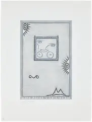 Jasper Johns, Untitled, 1995, Mezzotint and drypoint in colors, on Lana Gravure paper, with full margins