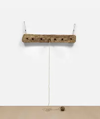 Robert Rauschenberg, Quorum, from Bones and Unions (G. 645), 1975, Multiple comprised of rag-mud, rope, bamboo and mud