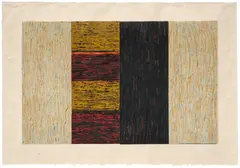 Sean Scully, Stranger (G.S.A. 87001), 1987, Woodcut in colors, on laid Okawara paper, with full margins
