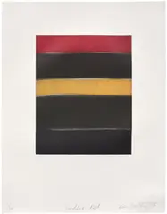 Sean Scully, Landline Red, 2015, Aquatint in colors, on wove paper, with full margins