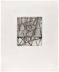 Brice Marden, Etchings to Rexroth: plate #25 (L. 40/25), 1986, Etching and aquatint, on Rives BFK paper, with full margins