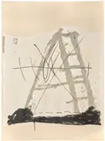 Antoni Tàpies, L'Echelle (The Ladder) (G. 160), 1967, Lithograph in colors, on Chiffon de Mandeure paper, folded (as issued), the full sheet