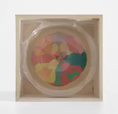 Rogelio Polesello, Untitled, 1969, Artist wood construction with acrylic and unique tempera painting in colors on panel