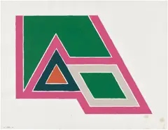Frank Stella, Untitled (study for Sanbornville, from Eccentric Polygons) (see G. 551, see A. 105), 1970, Unique gouache and colored pencil drawing, on wove paper