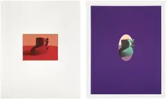 Ken Price, Figurine Cup I; and Figurine Cup IV, from Figurine Cup Series (G. 193 & 196), 1970, Two lithograph and screenprints in colors, on Arjomari paper, with full margins