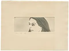 Alex Katz, Small Head of Ada (S. 58), 1972, Etching and aquatint, on Arches paper, with full margins
