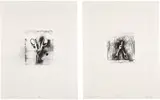 Jim Dine, Tin Shears; and Metal Snips, from Ten Winter Tools (W.C. 112 & 115), 1973, Two lithographs, on German Etching Deluxe paper, with full margins
