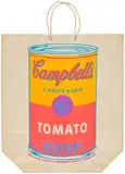 Andy Warhol, Campbell's Soup Can (Tomato) (F. & S. 4A), 1966, Screenprint in colors, on wove paper shopping bag, folded (as issued)