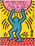 Keith Haring, International Youth Year (L. pp. 36-37), 1985, Lithograph in colours, on Arches paper, the full sheet