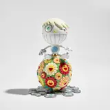 Takashi Murakami, Oval (Peter Norton Christmas Project 2000), 2000, Polychrome plastic multiple containing a mini CD