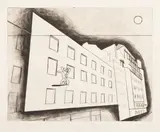 Stanley William Hayter, Rue d'Assas, from Paysages urbains (Assas Street, from Urban Landscapes) (B. & M. 38), 1930, Engraving, drypoint and mezzotint, on Rives BFK paper, with full margins