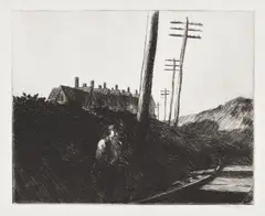Edward Hopper, The Railroad (Z. 24, L. 87), 1922, Etching, on Umbria paper, with full margins