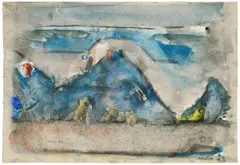 John Marin, Outspurs of Mount Katahdin, Maine (R. 47.29), 1947, Unique watercolor drawing, on watercolor paper mounted to wove paper