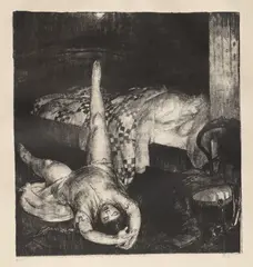 George Bellows, Reducing, Large, First Stone (Reducing Exercises) (M. 21), 1916, Lithograph, on wove paper, with wide margins