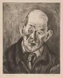 Will Barnet, Old Man (C. 10), 1935, Etching, on Rives BFK paper, with margins