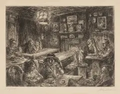 John Sloan, Romany Marye in Christopher Street, 1922 (M. 278), 1936, Etching, on laid paper, with full margins