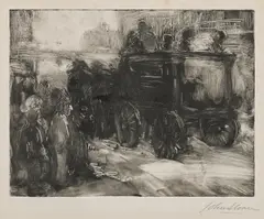 John Sloan, Black Spot, 1907, Monotype, on wove paper, with full margins