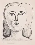 Pablo Picasso, Tête de jeune fille (Head of a Young Girl) (Bl. 393, M. 9), 1946, Lithograph, on Arches paper, with full margins