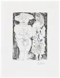 Pablo Picasso, Paysan et Maja (Peasant and Maja), from Series 156 (B. 1929, Ba. 1938), 1971, Etching, on wove paper, with full margins