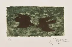 Le pays total (The Entire Country) (V. p. 300) by Georges Braque, 1962, Pochoir in colors, on wove paper, with full margins, sold Apr 2026