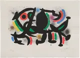 Joan Miró Lithographe I: one plate (M. 864, see C. bks 160) by Joan Miró, 1972, Lithograph in colors, on Arches paper, with full margins, sold Apr 2026