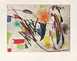 Joan Miró, Enrajolats V (Tiles V) (D. 1085), 1979, Etching in colors, on Arches paper, with full margins