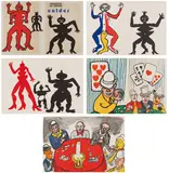 Alexander Calder, Derrière le miroir (Behind the Mirror) No. 212, 1975, The complete set of seven lithographs in colors, on Arches paper, the full sheets and with full margins, including the title page, all folded (as issued), with justification and text in French, all contained in the original folio and slipcase