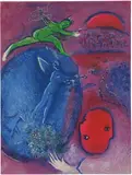 Marc Chagall, Songe de Lamon et de Dryas, from Daphnis et Chloé (Dream of Lamon and Dryas, from Daphnis and Chloé) (M. 311, see C. bks 46), 1961, Lithograph in colors, on Arches paper, the full sheet
