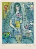 Marc Chagall, Le Cirque (The Circus): one plate (M. 521, see C. bks 68), 1967, Lithograph in colors, on Arches paper, with full margins