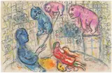 Marc Chagall, Le Cirque (The Circus): one plate (M. 506, see C. bks 68), 1967, Lithograph in colors, on Arches paper, the full sheet, with central fold (as issued)