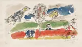 Marc Chagall, Le Fleuve vert (The Green River) (M. 728), 1974, Lithograph in colors, on Arches paper, with full margins