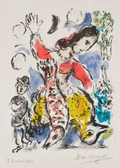 La Danse (The Dance) (M. 652) by Marc Chagall, 1972, Lithograph in colors, on Arches paper, with full margins, sold Apr 2026