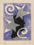 Georges Braque, Profil, from Lettera amorosa (Profile, from Love Letter) (V. 187), 1963, Lithograph in colors, on Arches paper, with margins