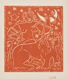 André Derain, Zodiac, circa 1910, Woodcut in colors, on Arches paper, with margins