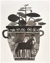 Untitled by Jonas Wood, 2010, Unique lithographic monoprint, on Coventry Rag paper, with full margins, offered Apr 2026