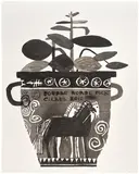 Jonas Wood, Untitled, 2010, Unique lithographic monoprint, on Coventry Rag paper, with full margins