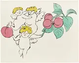 Andy Warhol, In the Bottom of My Garden: one plate (F. & S. IV.102), circa 1956, Offset lithograph with hand-coloring in watercolor, on wove paper, the full sheet