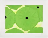 Donald Sultan, Six Greens, 2006, Screenprint in colors with flocking, on Somerset paper, with full margins