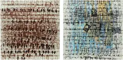Mark Bradford, Untitled; and Untitled, 2003, Two lithographs in colors, on Coventry Rag paper, the full sheets